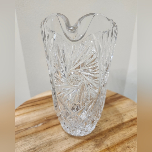 American Brilliant Period Cut 20 Oz Glass Water Pitcher 7"x5" - Picture 2 of 6